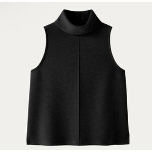 OGL FuzzLuxe  Split Hem Top Turtle Neck New Size XL Black